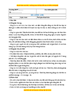 Giáo án Bài 1 Hóa học 12 Kết nối tri thức: Ester - Lipid