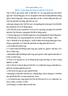 Trắc nghiệm KHTN 6 Kết nối tri thức Chương 10 (có đúng sai, trả lời ngắn)