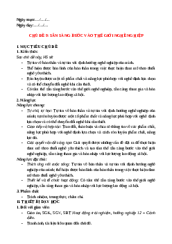 Giáo án Chủ đề 9: Sẵn sàng bước vào thế giới nghề nghiệp HĐTN 12 Cánh diều