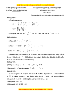 Đề thi HSG Toán 7 năm 2024 trường THCS Quảng Chính - Quảng Xương - Thanh Hóa