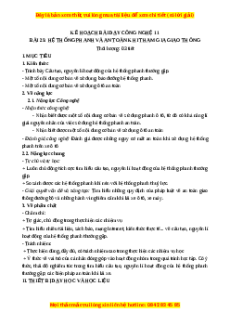 Giáo án Bài 25 Công nghệ cơ khí 11 Kết nối tri thức: Hệ thống phanh và an toàn khi tham gia giao thông