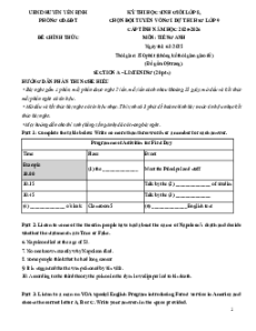 130+ Đề thi HSG Tiếng Anh 8 sách mới (có đáp án)