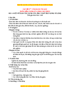 Giáo án Bài 19 Tin 11 Tin học ứng dụng Cánh diều: Một số thao tác chỉnh sửa ảnh và hỗ trợ chỉnh sửa ảnh trong phần mềm GIMP
