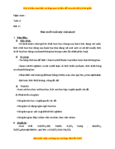 Giáo án Tính chất hóa học của bazơ Hóa học 9