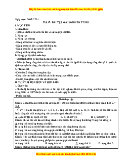 Giáo án Vật lí 12 Bài tập mẫu nguyên tử Bo