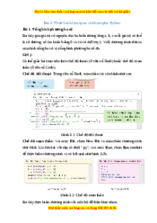 Lý thuyết Tin học 10 Cánh diều Bài 3: Thực hành làm quen và khám phá Python
