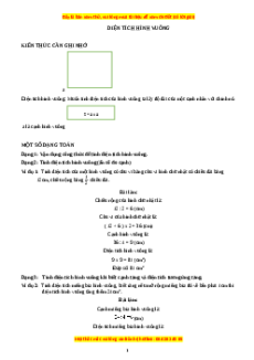 Chuyên đề Diện tích hình vuông Toán lớp 3 nâng cao Cánh diều