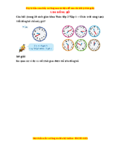 Giải Sgk Toán lớp 3 Bài 14: Xem đồng hồ (Chân trời sáng tạo)