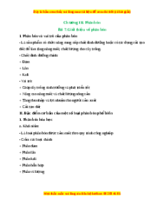 Lý thuyết Bài 7: Giới thiệu về phân bón