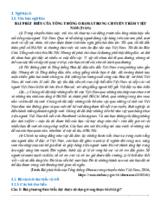 Ngữ liệu ngoài sgk lớp 10 phần Văn bản nghị luận