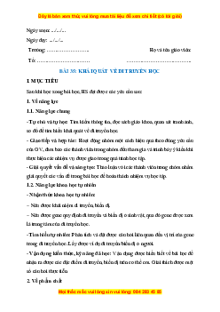 Giáo án Sinh học 9 Chân trời sáng tạo (năm 2025) | Giáo án Sinh học 9 mới, chuẩn nhất