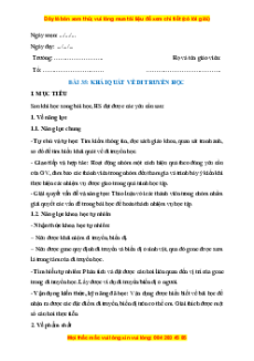 Giáo án Sinh học 9 Chân trời sáng tạo (năm 2025) | Giáo án Sinh học 9 mới, chuẩn nhất