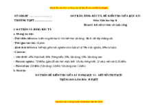 Đề thi giữa kì 1 Sinh học 11 Kết nối tri thức (đề 1)