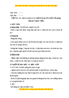 Giáo án Chu vi và diện tích của một số hình trong thực tiễn Toán 6 Chân trời sáng tạo