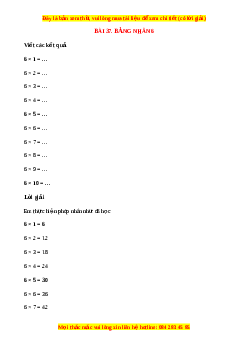 VBT Toán lớp 3 Bài 36 (Chân trời sáng tạo): Bảng nhân 6