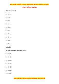 VBT Toán lớp 3 Bài 36 (Chân trời sáng tạo): Bảng nhân 6