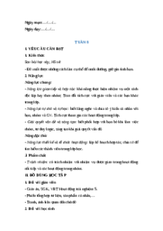 Giáo án Tuần 8 Hoạt động trải nghiệm lớp 5 Kết nối tri thức