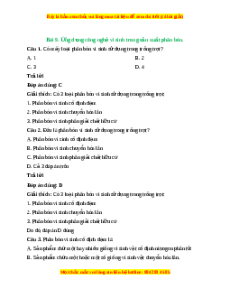 Trắc nghiệm Bài 9: Sử dụng công nghệ vi sinh trong sản xuất phân bón