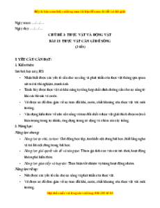 Giáo án Bài 15 Khoa học lớp 4 (Kết nối tri thức): Thực vật cần gì để sống