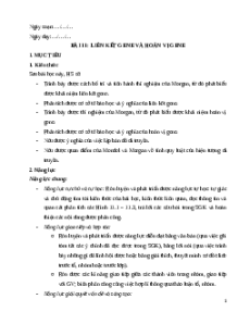Giáo án Bài 11 Sinh học 12 Kết nối tri thức: Liên kết gene và hoán vị gene