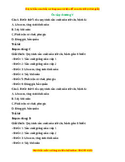 Trắc nghiệm tổng hợp Công nghệ 10 Chương 5