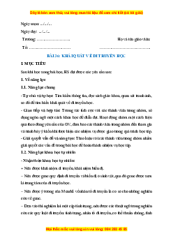 Giáo án Sinh học 9 Kết nối tri thức (năm 2025) | Giáo án Sinh học 9 mới, chuẩn nhất