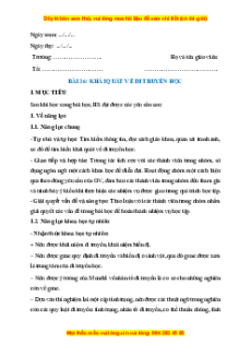 Giáo án Sinh học 9 Kết nối tri thức (năm 2025) | Giáo án Sinh học 9 mới, chuẩn nhất