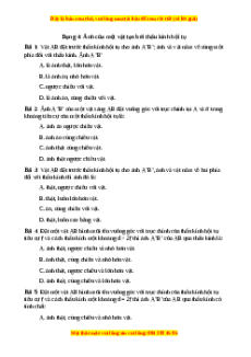 Trắc nghiệm Ảnh của một vật tạo bởi thấu kính hội tụ Vật lí 9