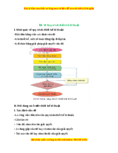Lý thuyết Bài 18: Quy trình thiết kế kĩ thuật