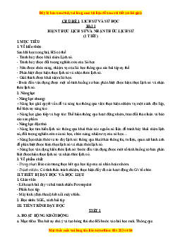 Giáo án Bài 1 Lịch sử 10 Cánh diều (2024): Hiện thực lịch sử và nhận thức lịch sử