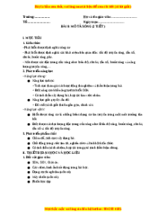 Giáo án Mô tả sóng Vật lí 11 Kết nối tri thức