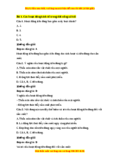 Trắc nghiệm Bài 1: Các hoạt động kinh tế trong đời sống xã hội KTPL 10 Cánh diều
