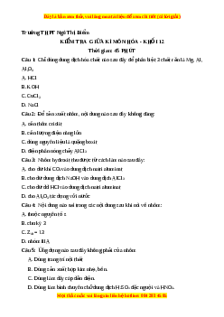 Đề thi giữa kì 2 Hóa học 12 trường THPT Ngô Thị Điểm - Vĩnh Long năm 2023