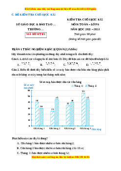Đề thi cuối kì 2 Toán 6 Cánh diều (Đề 1)