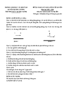 Đề thi hsg KHTN 8 năm 2023-2024 Trường THCS Quảng Chính