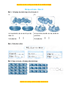 Bài tập cuối tuần Toán lớp 2 Tuần 20 Cánh diều (có lời giải)