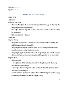 Giáo án Bài 10: Lực từ. Cảm ứng từ Vật Lí 12 Chân trời sáng tạo