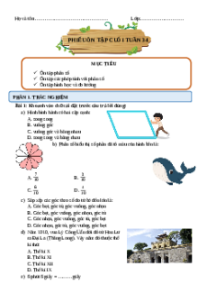 Bài tập cuối tuần Toán 4 Tuần 34 Chân trời sáng tạo (có lời giải)