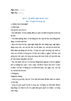 Giáo án Bài 7: Về ngôi nhà đang xây Tiếng Việt lớp 5 Chân trời sáng tạo