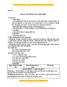 Giáo án Bài tập quang hình học Vật lí 9