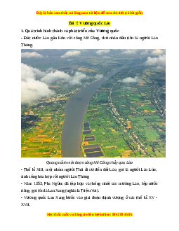 Lý thuyết Lịch sử 7 Kết nối tri thức Bài 7: Vương quốc Lào