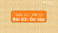 Giáo án Powerpoint Bài 63: Ôn tập Tiếng việt lớp 1 Cánh diều