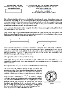 Đề thi HSG Vật Lí 10 Trường THPT Chuyên Nguyễn Tất Thành - Yên Bái