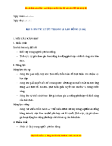 Giáo án Bài 5 Đạo đức lớp 4 Chân trời sáng tạo: Em tích cực tham gia lao động