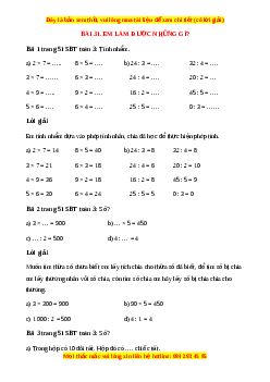 VBT Toán lớp 3 Bài 31 (Chân trời sáng tạo): Em làm được những gì?