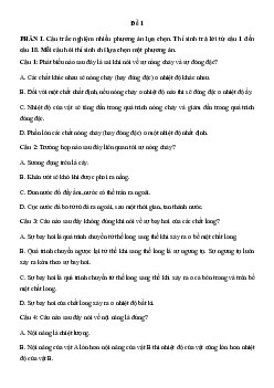 Bộ 3 đề thi Cuối kì 1 Vật lí 12 Kết nối tri thức có đáp án