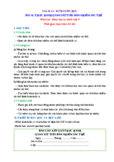 Giáo án Bài 42 KHTN 9 Chân trời sáng tạo (2024): Thực hành