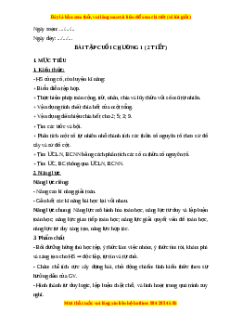 Giáo án Bài tập cuối chương 1 Toán 6 Cánh diều