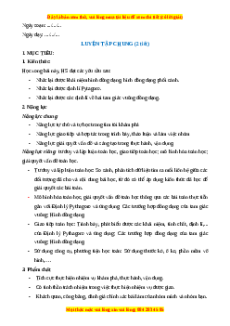 Giáo án Luyện tập chung (trang 108) Toán 8 Kết nối tri thức