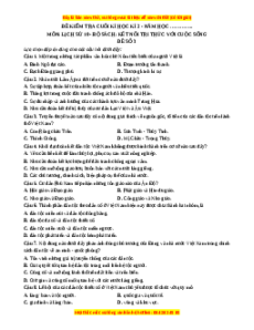Đề thi cuối kì 2 Lịch sử 10 Kết nối tri thức - Đề 3